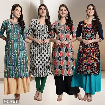 Fancy Crepe Kurtis for Women Pack Of 4