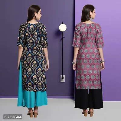 Fancy Crepe Kurtas For Women Pack Of 2-thumb2