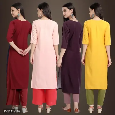 Fancy Crepe Kurtis for Women Pack Of 4-thumb2