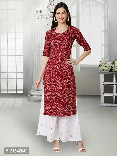 Stylish Maroon Crepe Stitched Kurta For Women