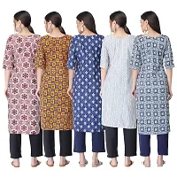 New Crepe Printed Kurtis Combo For Women Pack Of 5-thumb1