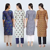 Women Stylish Crepe Straight Kurta-thumb1