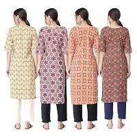 New Crepe Combo Printed Kurtis For Women Pack Of 4-thumb1