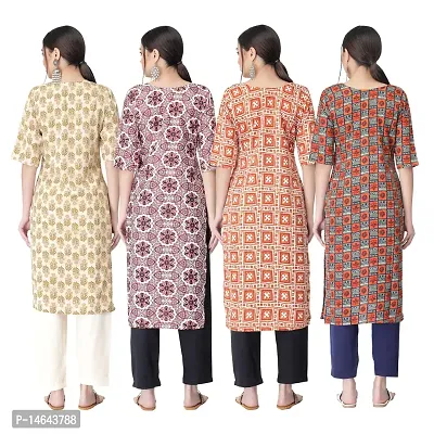 New Crepe Combo Printed Kurtis For Women Pack Of 4-thumb2