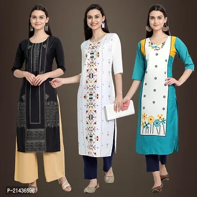 Fancy Crepe Kurtis for Women Pack Of 3