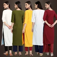 Fancy Crepe Kurtis For Women Pack Of 5-thumb1