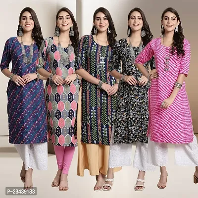 Fancy Crepe Kurtis For Women Pack Of 5