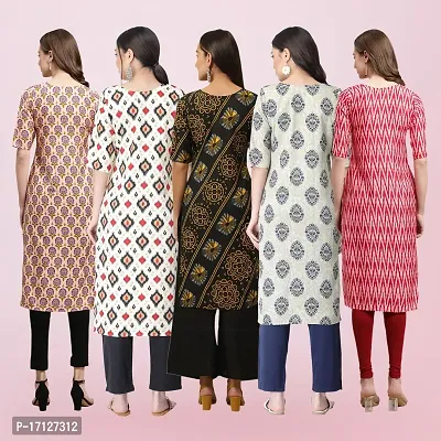 Women Stylish Crepe Printed Straight Kurta-thumb2