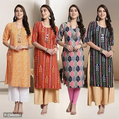 Fancy Crepe Kurtis for Women Pack Of 4