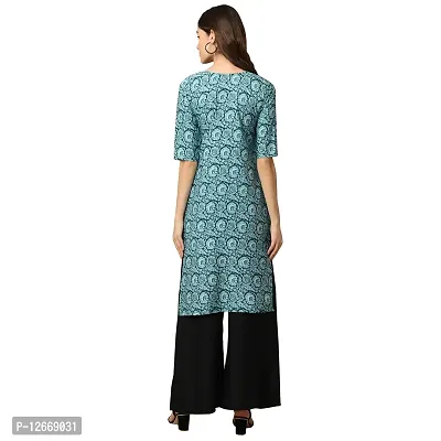 Women Crepe Digital Printed Straight Kurti  Pack of 3-thumb2