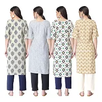 New Crepe Combo Printed Kurtis For Women Pack Of 4-thumb1