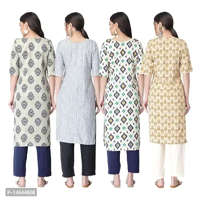 New Crepe Combo Printed Kurtis For Women Pack Of 4-thumb2