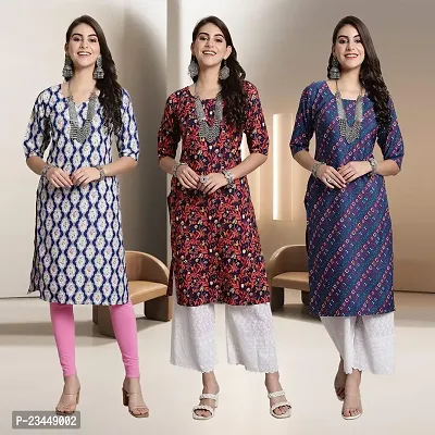 Fancy Rayon Kurtis For Women Pack Of 3