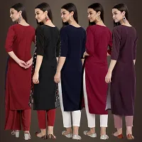 Fancy Crepe Kurtis For Women Pack Of 5-thumb1