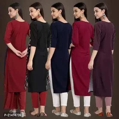 Fancy Crepe Kurtis For Women Pack Of 5-thumb2