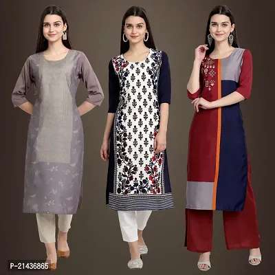 Fancy Crepe Kurtis for Women Pack Of 3