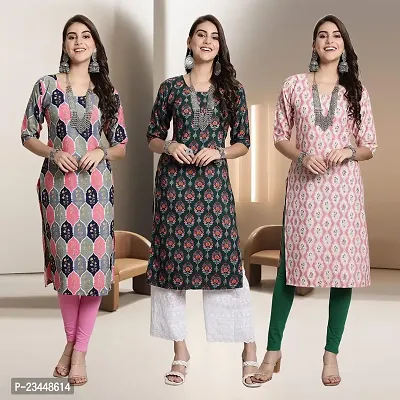 Fancy Rayon Kurtis For Women Pack Of 3