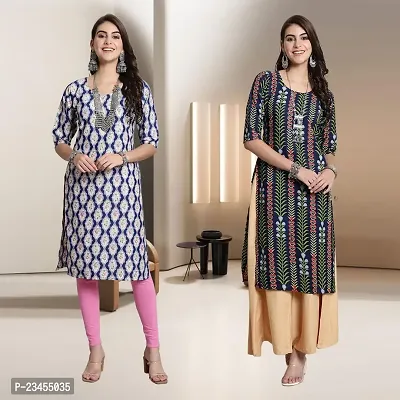 Fancy Rayon Kurtis For Women Pack Of 2