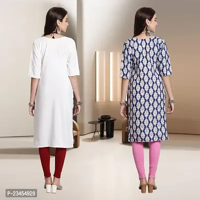 Fancy Rayon Kurtis For Women Pack Of 2-thumb2