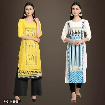 Fancy Crepe Kurtis for Women Pack Of 2-thumb0