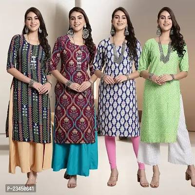 Fancy Crepe Kurtis for Women Pack Of 4-thumb0