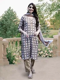 Fancy Cotton Blend Kurta Bottom And Dupatta Set For Women-thumb2