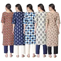 New Crepe Printed Kurtis Combo For Women Pack Of 5-thumb1