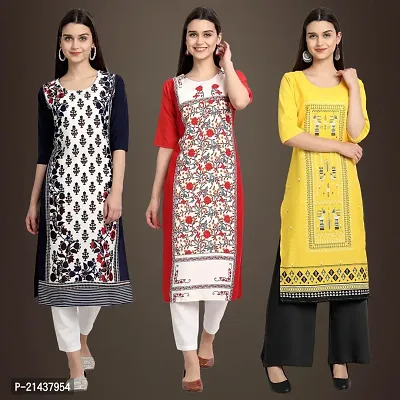 Fancy Crepe Kurtis for Women Pack Of 3-thumb0