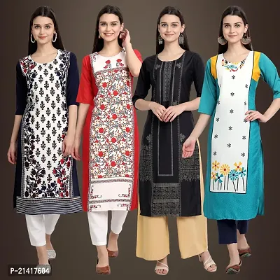 Fancy Crepe Kurtis for Women Pack Of 4-thumb0