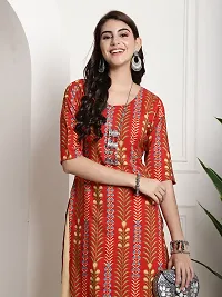 Stylish Multicoloured Crepe Printed Kurta For Women Combo Of 2-thumb2