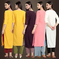 Fancy Crepe Kurtis For Women Pack Of 5-thumb1