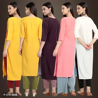 Fancy Crepe Kurtis For Women Pack Of 5-thumb2