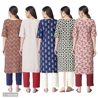 New Crepe Printed Kurtis Combo For Women Pack Of 5-thumb2