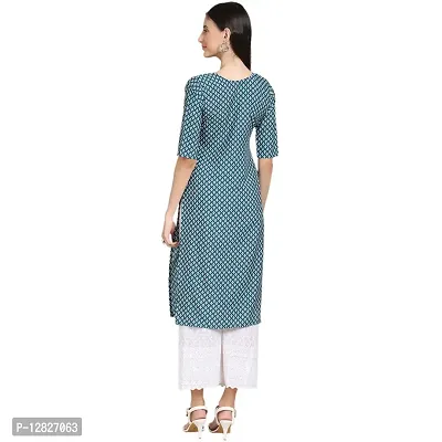 Women Crepe Digital Printed Straight Kurti { Pack of 5 }-thumb2