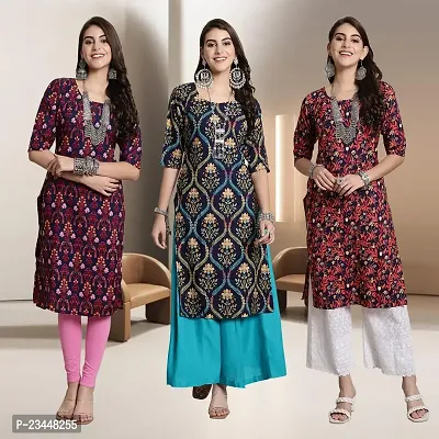 Fancy Rayon Kurtis For Women Pack Of 3