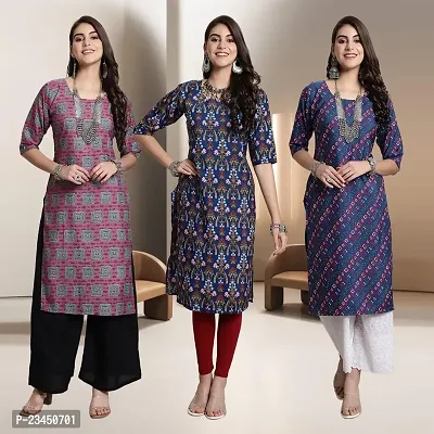 Fancy Rayon Kurtis For Women Pack Of 3-thumb0