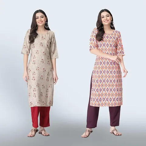 Classic Crepe Kurtis For Women Combo Pack Of 2