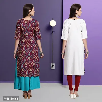 Fancy Crepe Kurtas For Women Pack Of 2-thumb2