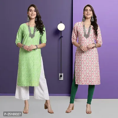 Fancy Crepe Kurtas For Women Pack Of 2-thumb0