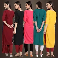 Fancy Crepe Kurtis For Women Pack Of 5-thumb1