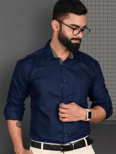 Stylish Men Long Sleeve Formal Shirt