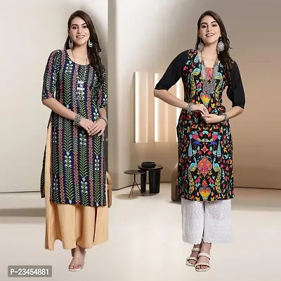 Fancy Rayon Kurtis For Women Pack Of 2