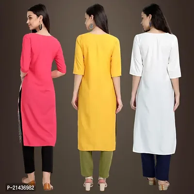 Fancy Crepe Kurtis for Women Pack Of 3-thumb2