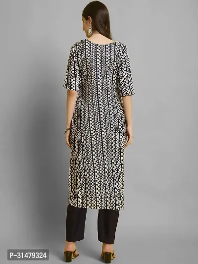 Stylish Crepe Printed Straight Kurta With Pant Set For Women-thumb3