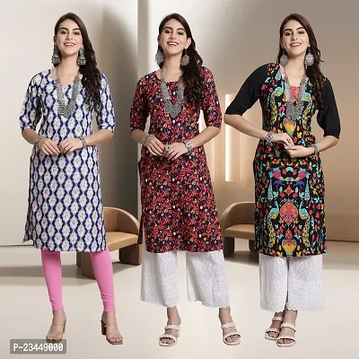 Fancy Rayon Kurtis For Women Pack Of 3