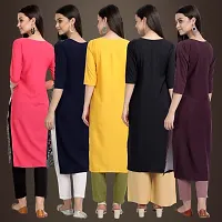 Fancy Crepe Kurtis For Women Pack Of 5-thumb1