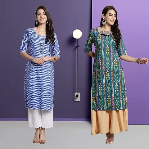 Fancy Rayon Kurtis For Women Pack Of 2