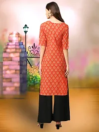 Fancy Crepe Printed Stitched Kurta For Women-thumb2