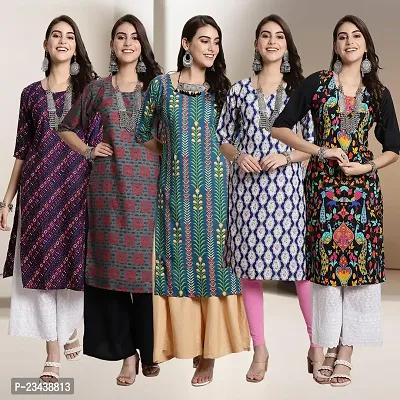 Fancy Crepe Kurtis For Women Pack Of 5