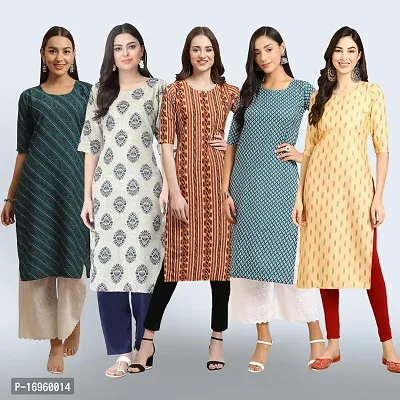 Women Stylish Crepe Printed Staright Kurta